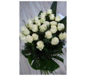 S1 - Smútočná kytica bielych ruží