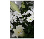 S4 - Smútočná kytica z bielych ľalií